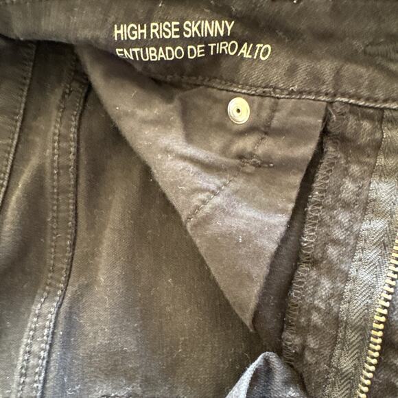 Wild Fable Black Distressed Skinny High Rise Jeans Size 8 - Picture 5 of 7